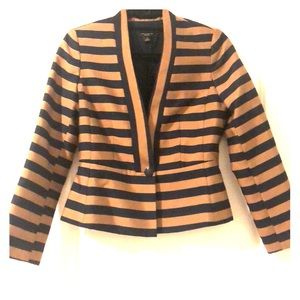 Blue and gold striped blazer
